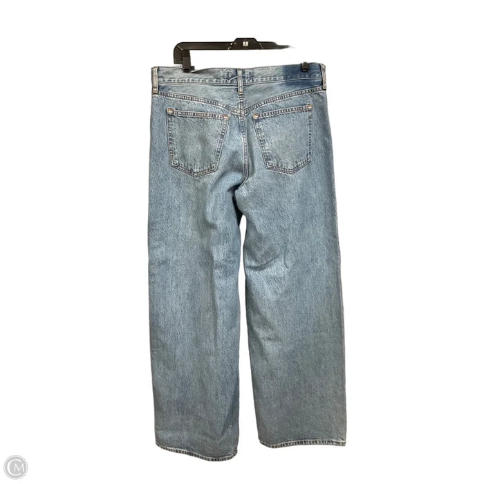 Jeans Wide Leg By Abercrombie And Fitch In Blue Denim, Size: 8