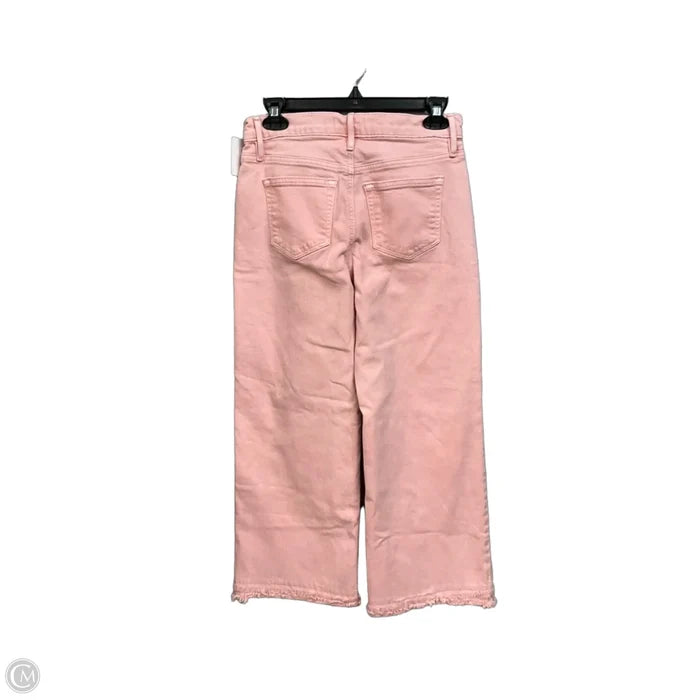 Jeans Wide Leg By Loft In Pink, Size: 0