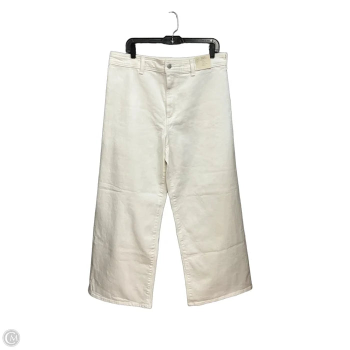 Jeans Wide Leg By Universal Thread In Cream Denim, Size: 14