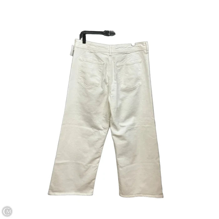 Jeans Wide Leg By Universal Thread In Cream Denim, Size: 14