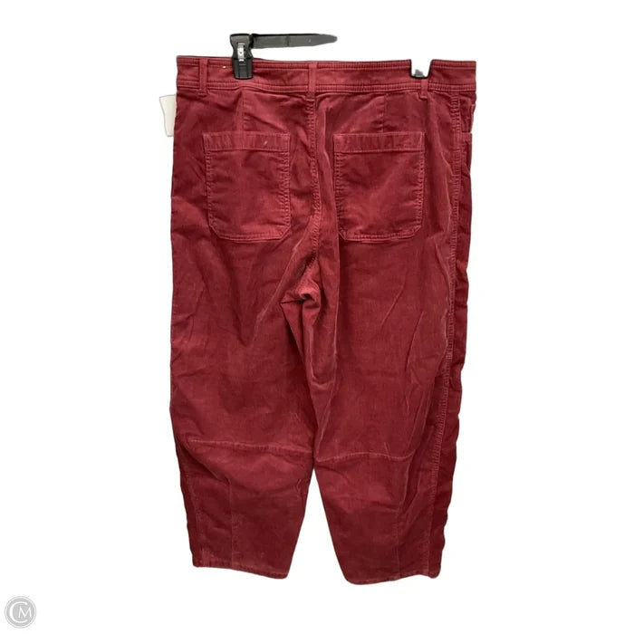 Pants Corduroy By Loft In Red, Size: 12