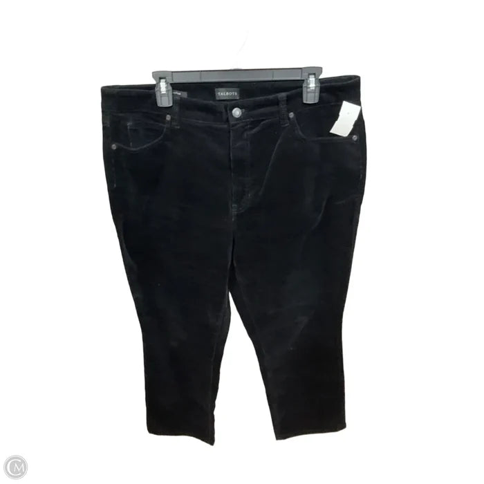 Pants Corduroy By Talbots In Black, Size: 16
