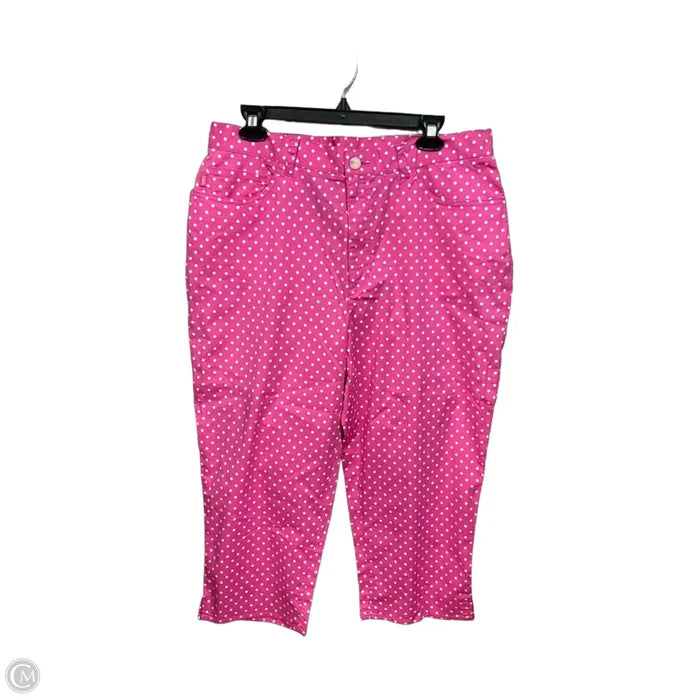 Pants Cropped By Lauren Jeans Co In Polkadot Pattern, Size: 12