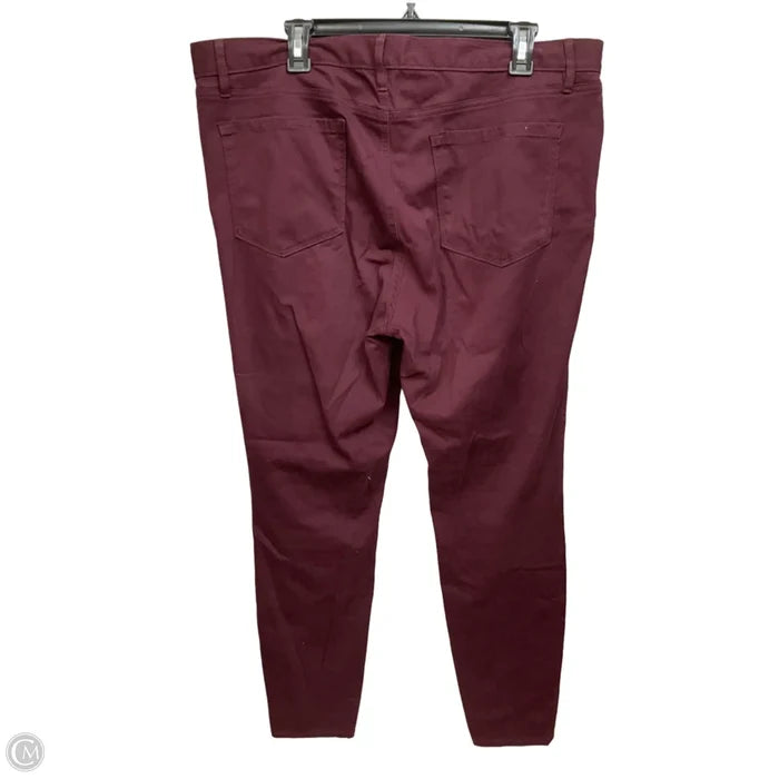 Pants Leggings By Loft In Maroon, Size: 16