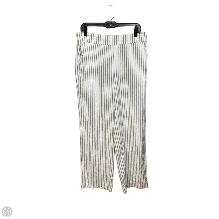 Pants Linen By Chicos In Striped Pattern, Size: 8