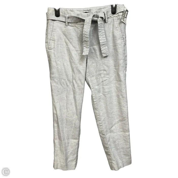 Pants Linen By Loft In Grey, Size: 0p