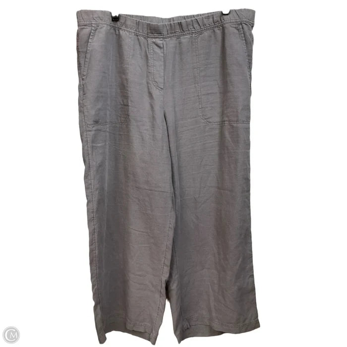 Pants Linen By Pure Jill In Grey, Size: 12