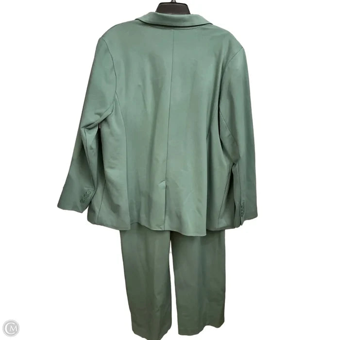 Pants Suit 2pc By Liz Claiborne In Green, Size: 18