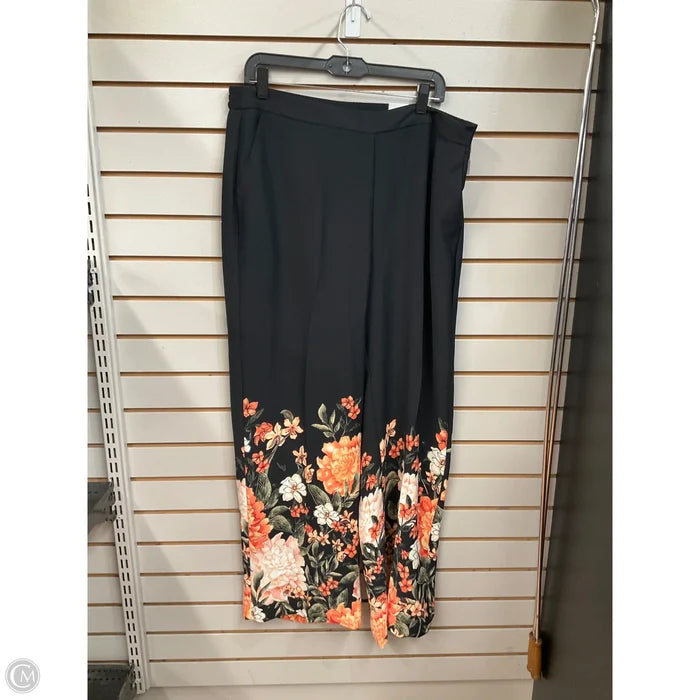 Pants Wide Leg By Chicos In Floral Print, Size: 14