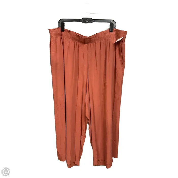 Pants Wide Leg By H&m In Orange, Size: Xxl