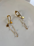 Pearl and star earing