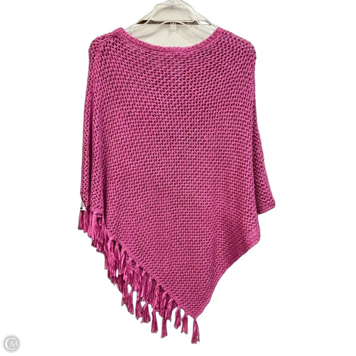 Poncho By Chicos In Pink, Size: S