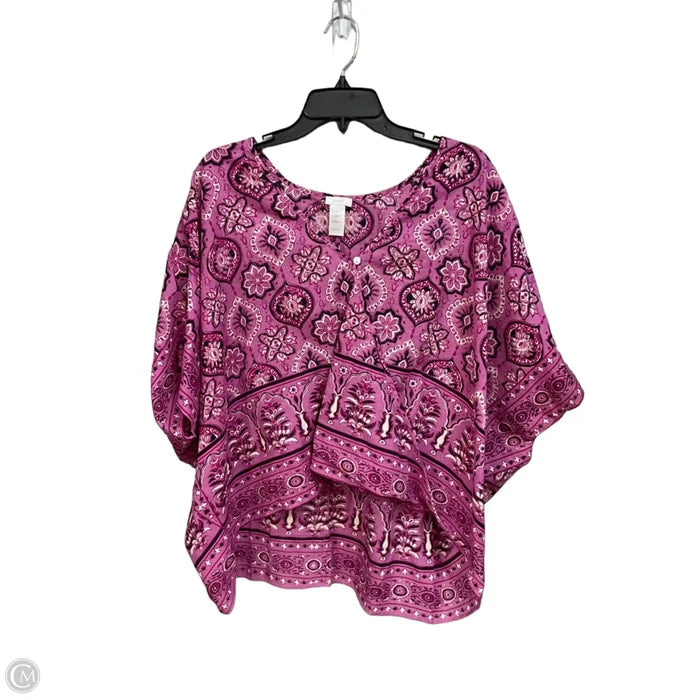 Poncho By Pure Jill In Floral Print, Size: Osfm