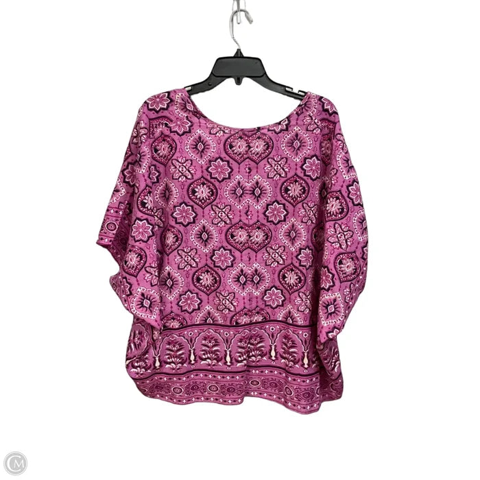 Poncho By Pure Jill In Floral Print, Size: Osfm