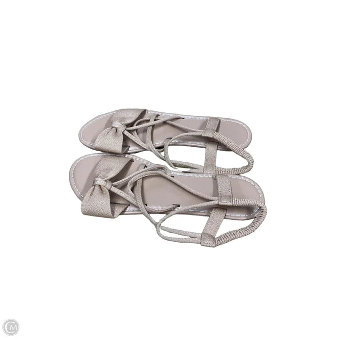 Sandals Flats By Clothes Mentor In Tan, Size: 10
