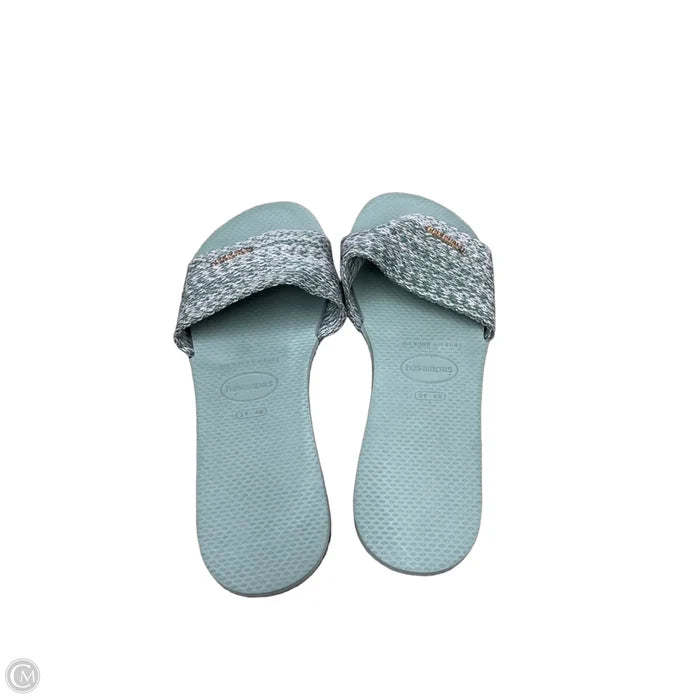 Sandals Flats By Havaianas In Green & Pink, Size: 8.5