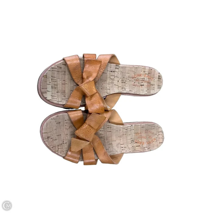 Sandals Flats By Kork Ease In Orange, Size: 9