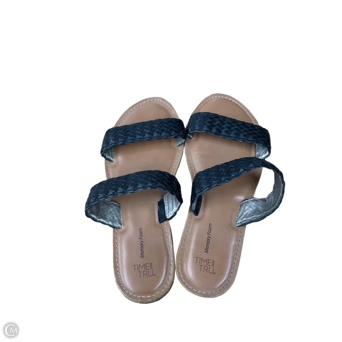 Sandals Flats By Time And Tru In Tan, Size: 8