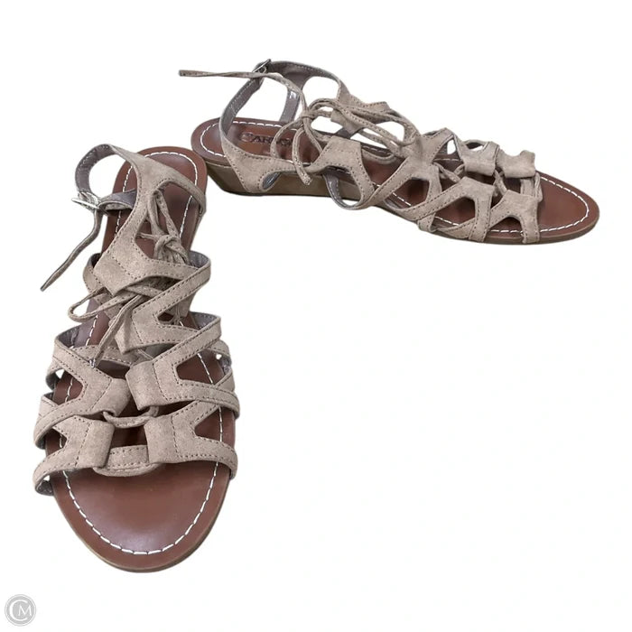 Sandals Heels Wedge By Carlos By Carlos Santana In Brown, Size: 9