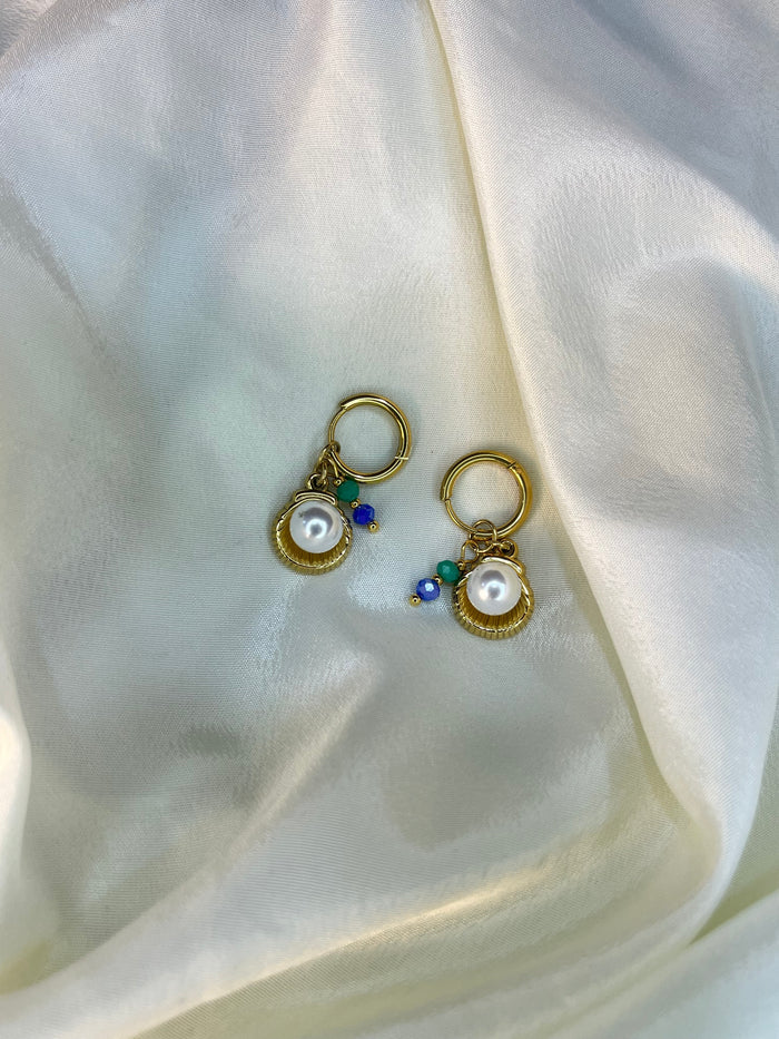 Shell Pearl Hoops