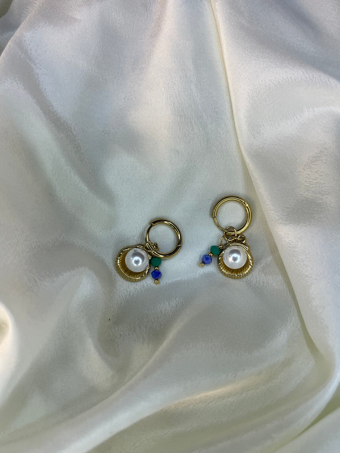 Shell Pearl Hoops