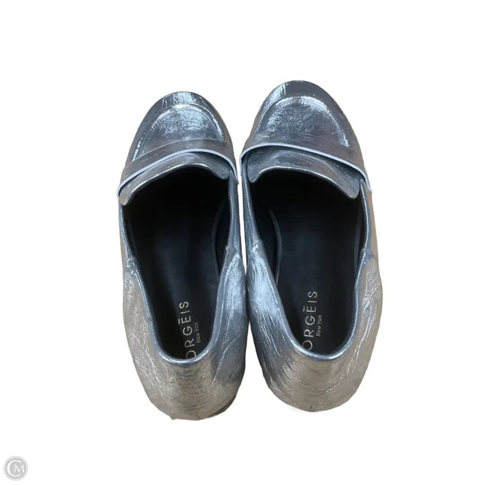 Shoes Flats By Clothes Mentor In Silver, Size: 11