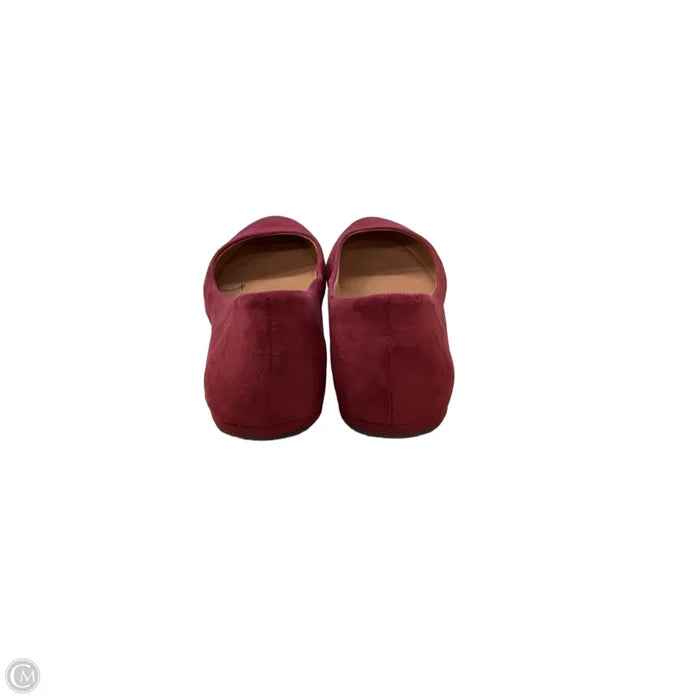 Shoes Flats By Cme In Maroon, Size: 8