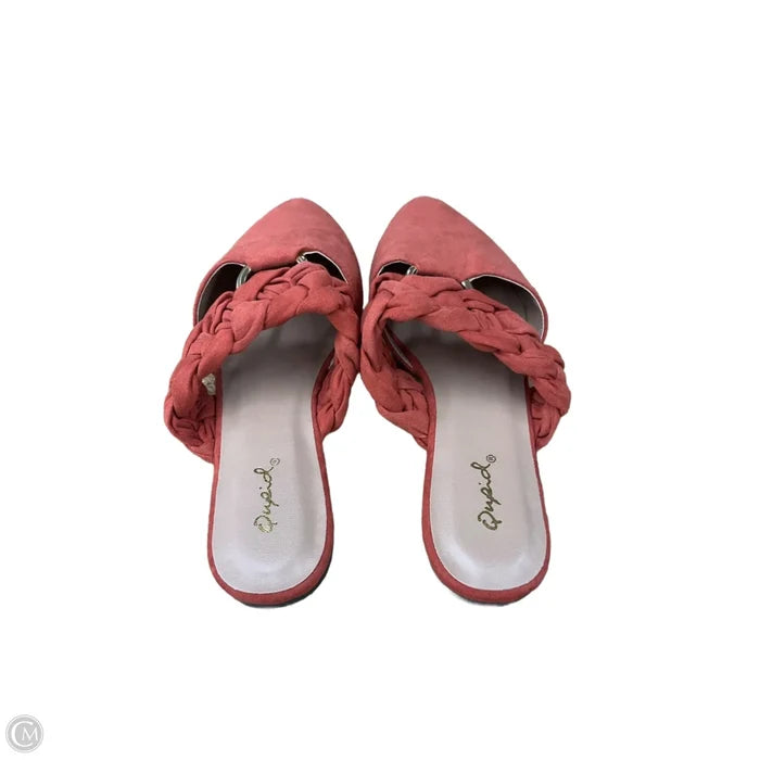 Shoes Flats By Qupid In Orange, Size: 7