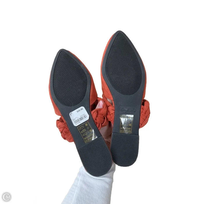 Shoes Flats By Qupid In Orange, Size: 7