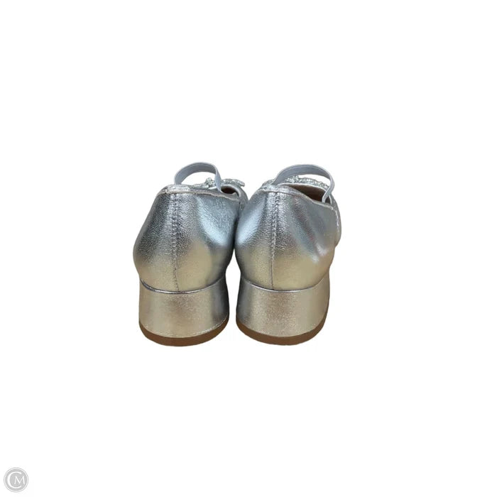 Shoes Heels Block By Maeve In Silver, Size: 6