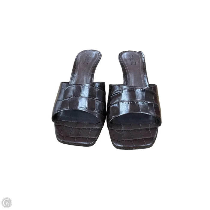Shoes Heels Kitten By Schutz In Brown, Size: 9.5
