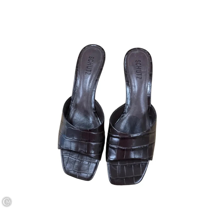 Shoes Heels Kitten By Schutz In Brown, Size: 9.5
