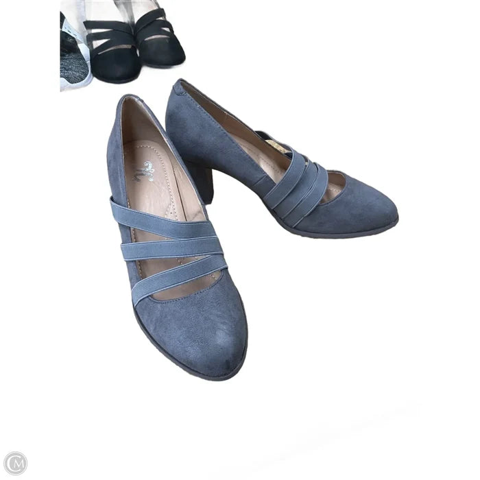 Shoes Heels Platform By Journee In Grey, Size: 8