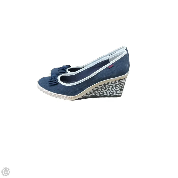 Shoes Heels Wedge By Keds In Blue, Size: 9