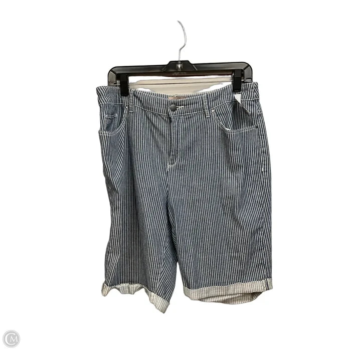 Shorts By Chicos In Striped Pattern, Size: M