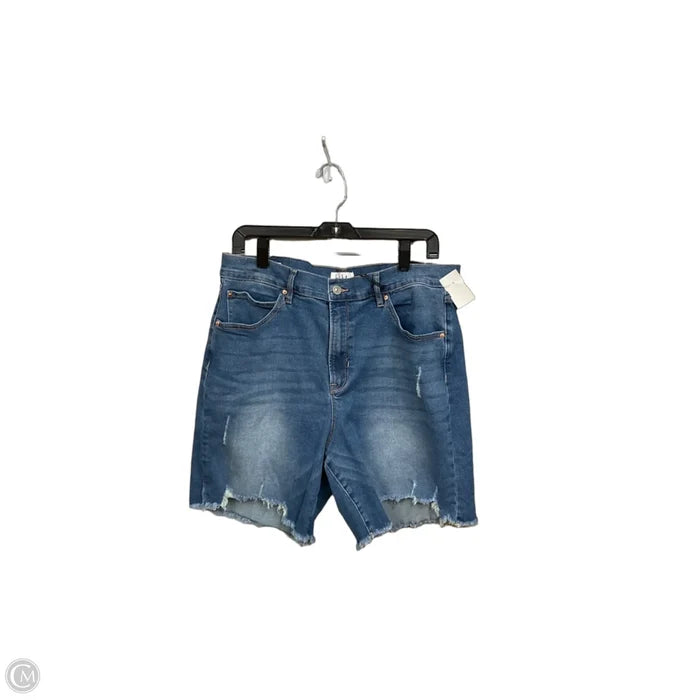 Shorts By Nicole Miller In Blue Denim, Size: 16