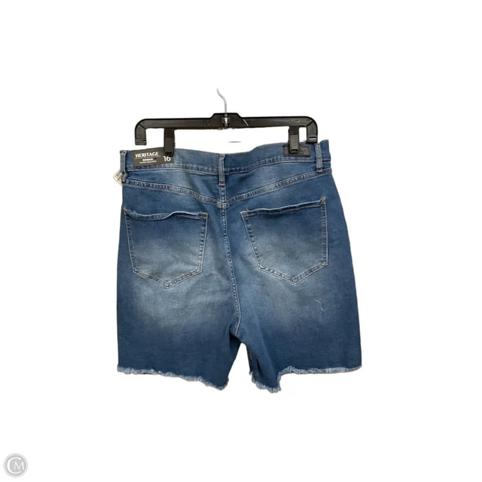 Shorts By Nicole Miller In Blue Denim, Size: 16