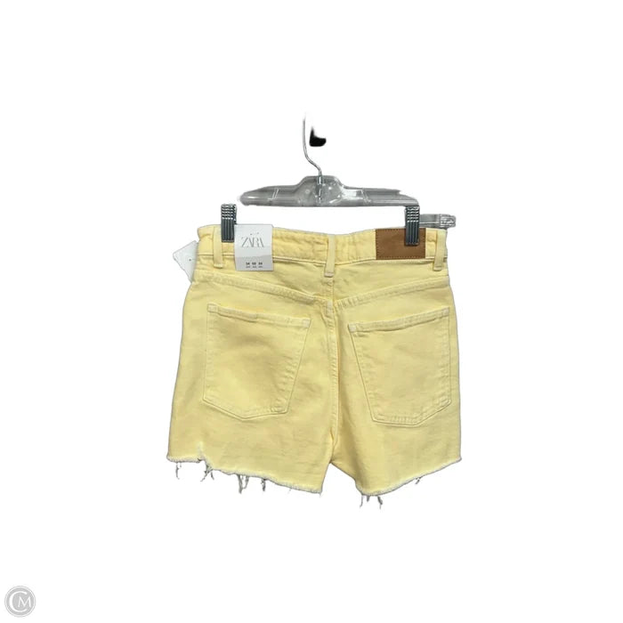 Shorts By Zara In Yellow Denim, Size: 2