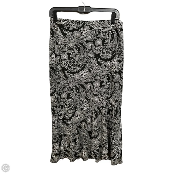 Skirt Maxi By Ann Taylor In Black & White, Size: 4