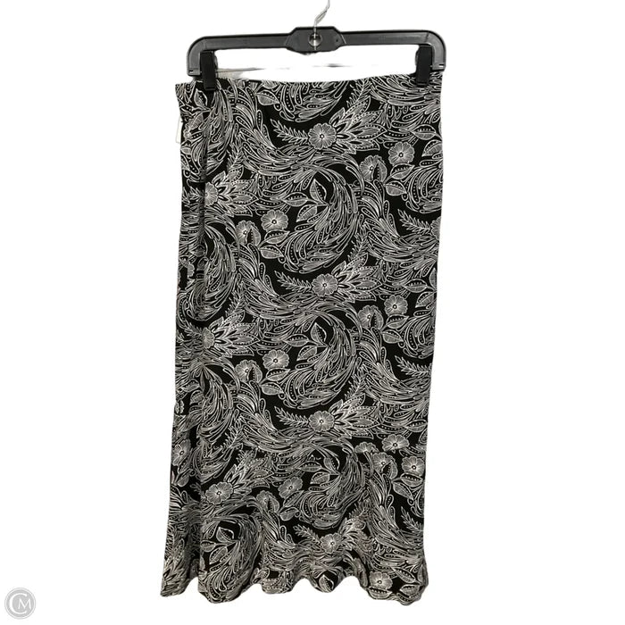Skirt Maxi By Ann Taylor In Black & White, Size: 4