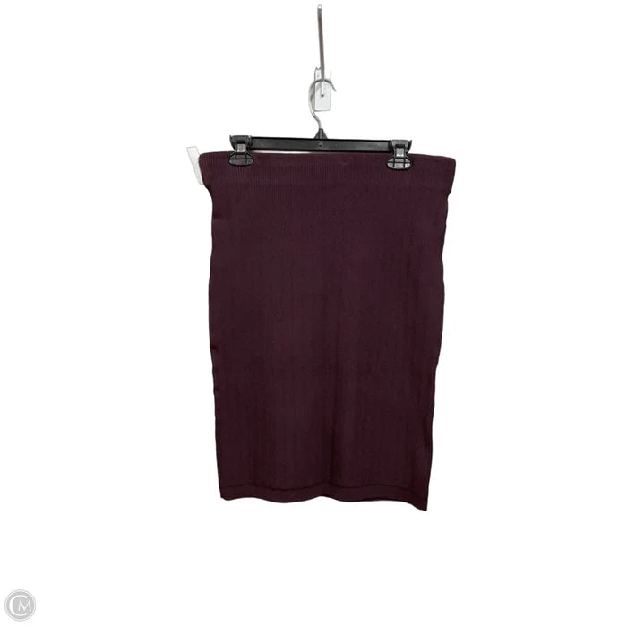 Skirt Midi By Express In Maroon, Size: L