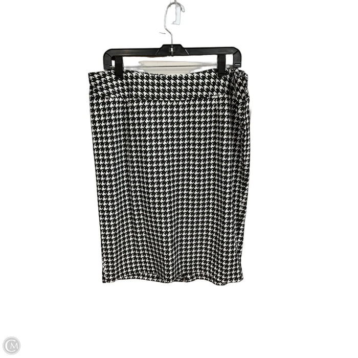 Skirt Midi By Lane Bryant In Black & White, Size: 16