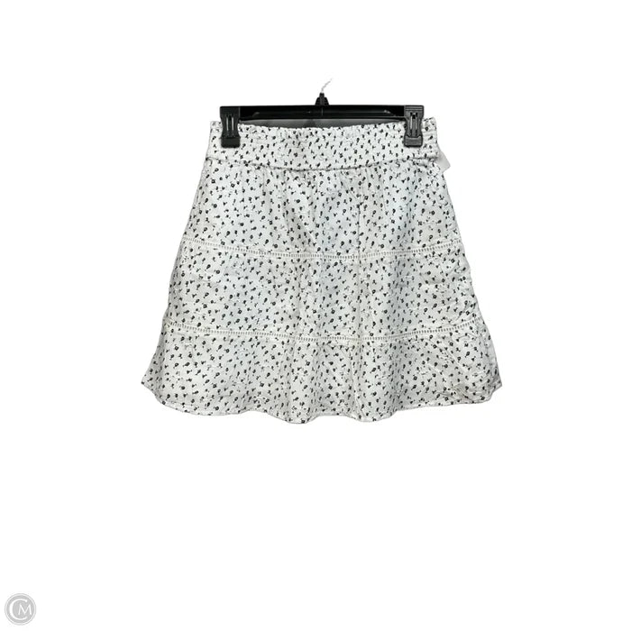 Skirt Midi By Loft In Black & White, Size: 0