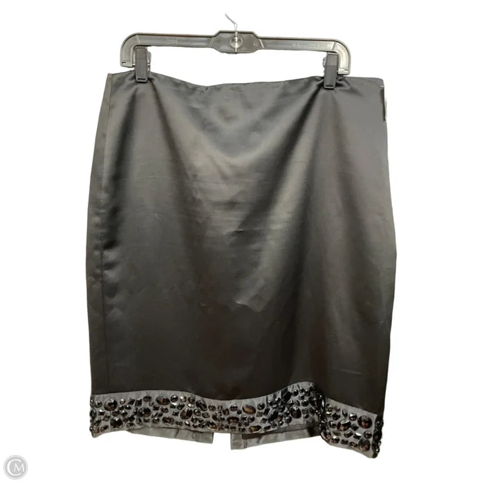 Skirt Midi By White House Black Market In Black, Size: 14