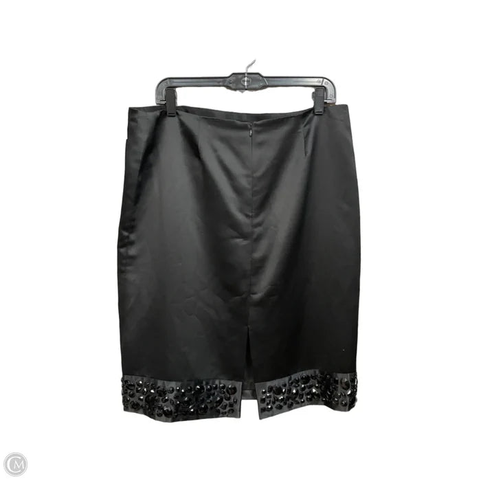 Skirt Midi By White House Black Market In Black, Size: 14