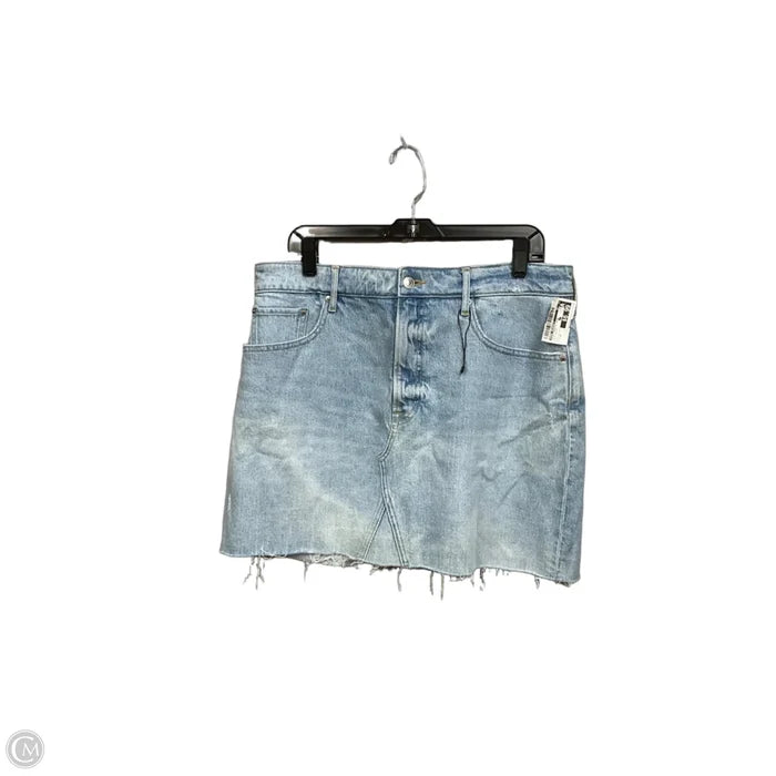 Skirt Mini & Short By Free Assembly In Blue Denim, Size: 16