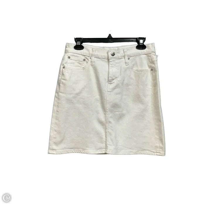 Skirt Mini & Short By J. Crew In Cream Denim, Size: 4