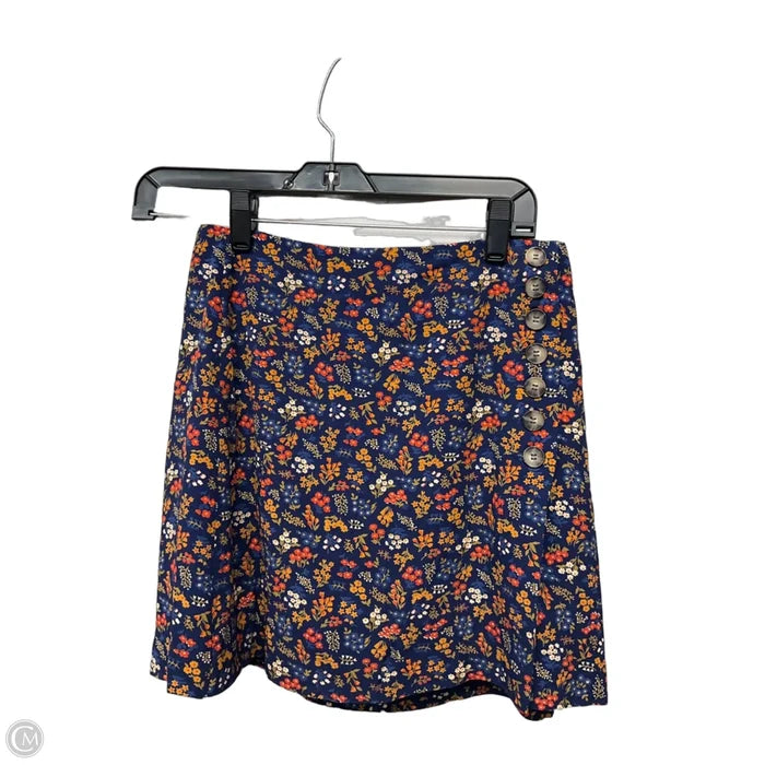 Skirt Mini & Short By Madewell In Floral Print, Size: 0
