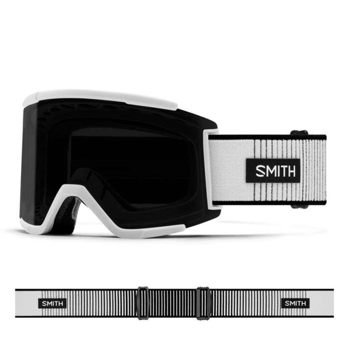 Smith Squad XL Goggles White Fade Out/ChromaPop Sun Black + ChromaPop Storm Blue Sensor Mirror - Comor - Go Play Outside