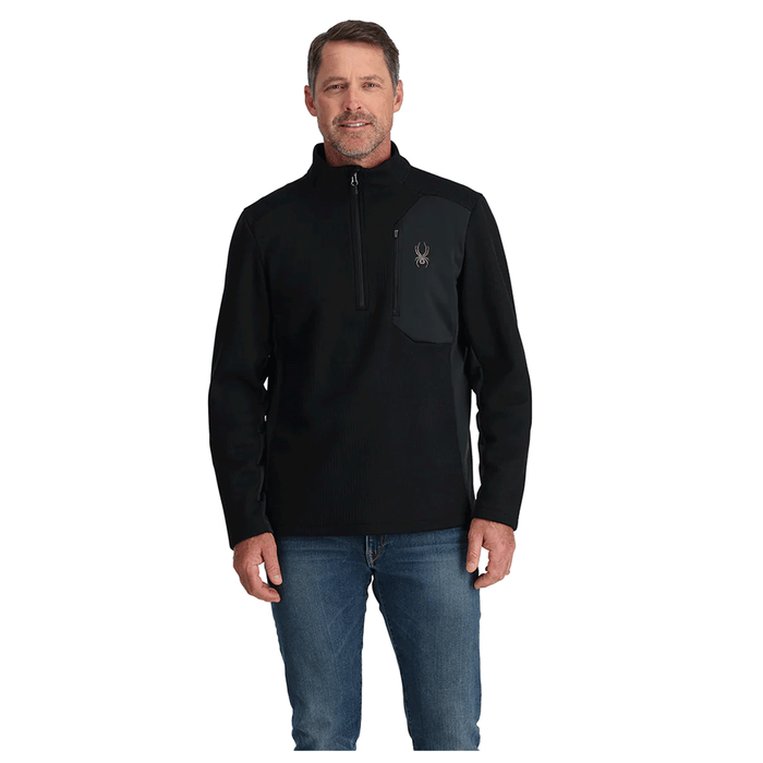 Spyder Men's Bandit 1/2 Zip Sweater 2026 Black - Comor - Go Play Outside